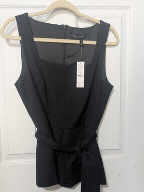 White House Black Market Sleeveless Tie-Waist Top.